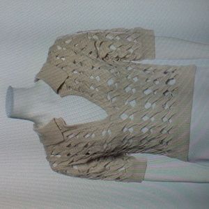 Ronny Kobo Women's Cropped Sweater. Size small/Neutral.